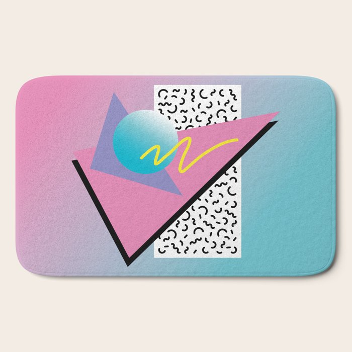 Memphis pattern 91 - 80s / 90s Retro Bath Mat Gallery Image 2