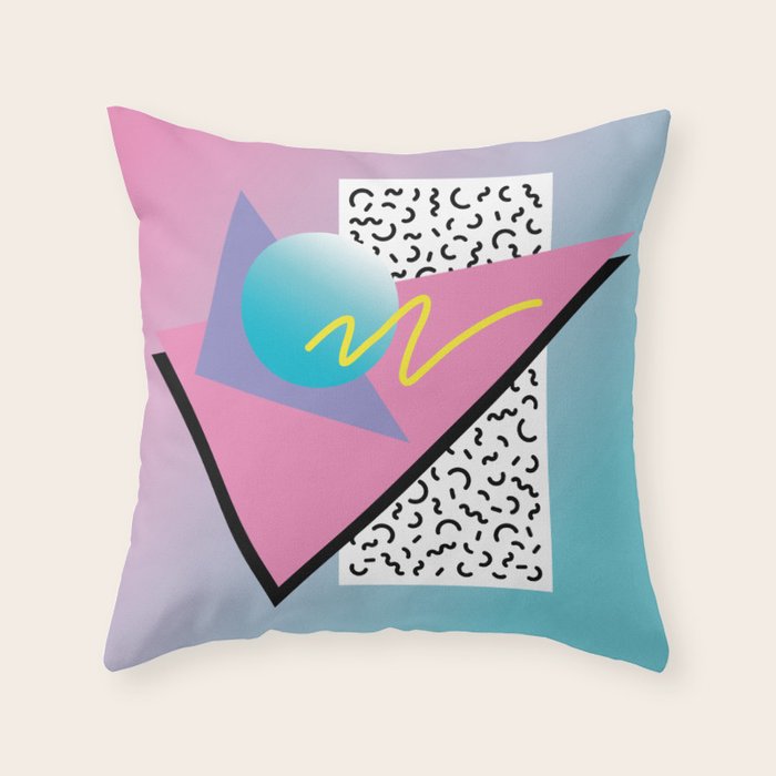 Memphis pattern 91 - 80s / 90s Retro Throw Pillow Gallery Image 6