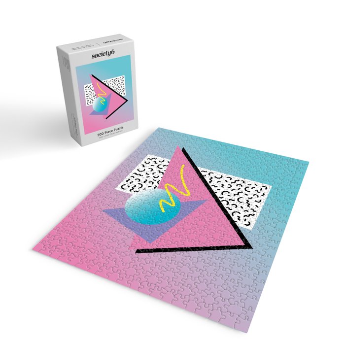 Memphis pattern 91 - 80s / 90s Retro Jigsaw Puzzle Gallery Image 2