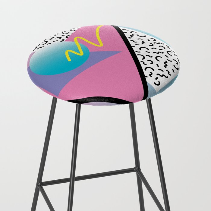 Memphis pattern 91 - 80s / 90s Retro Stool Gallery Image 2
