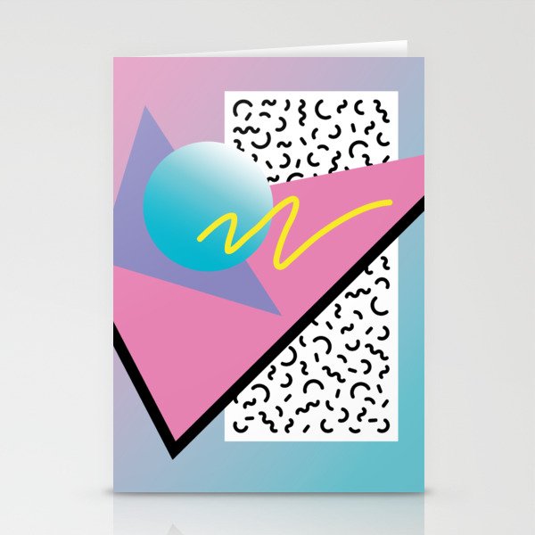 Memphis pattern 91 - 80s / 90s Retro Stationery Card Gallery Image 2