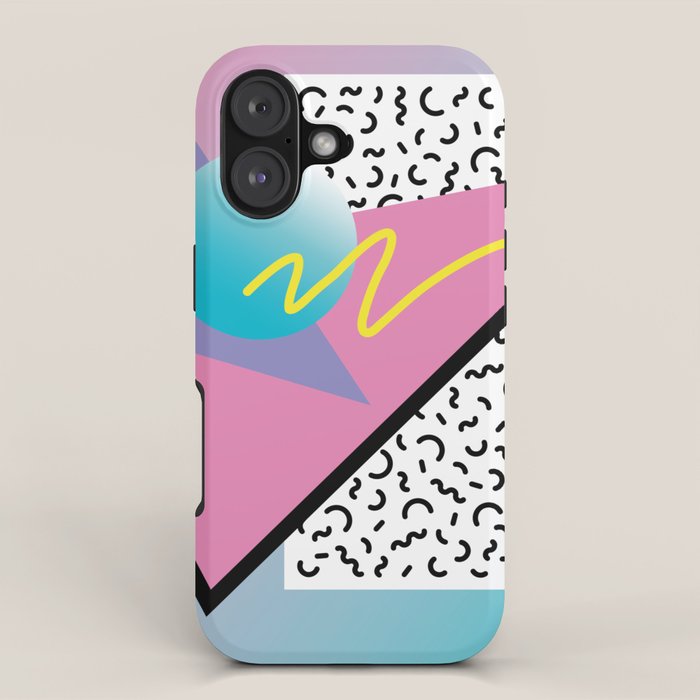 Memphis pattern 91 - 80s / 90s Retro iPhone Case Gallery Image 1