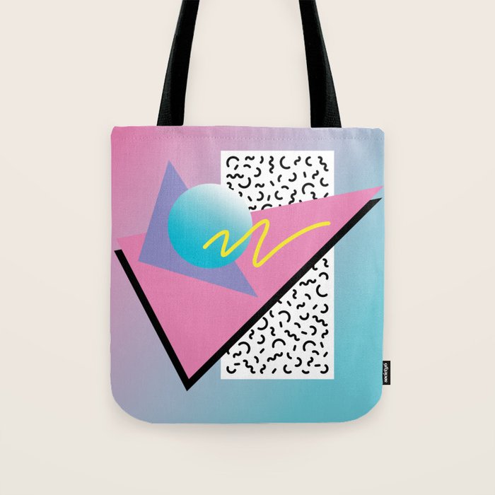 Memphis pattern 91 - 80s / 90s Retro Tote Bag Gallery Image 1