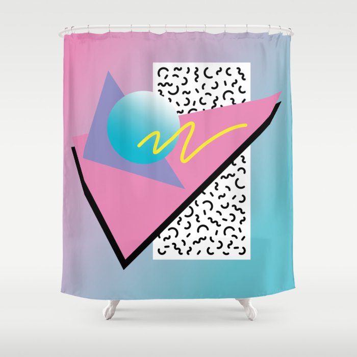 Memphis pattern 91 - 80s / 90s Retro Shower Curtain Gallery Image 1