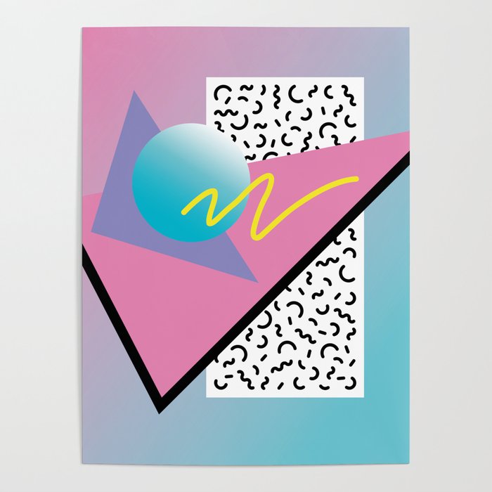 Memphis pattern 91 - 80s / 90s Retro Poster Gallery Image 4