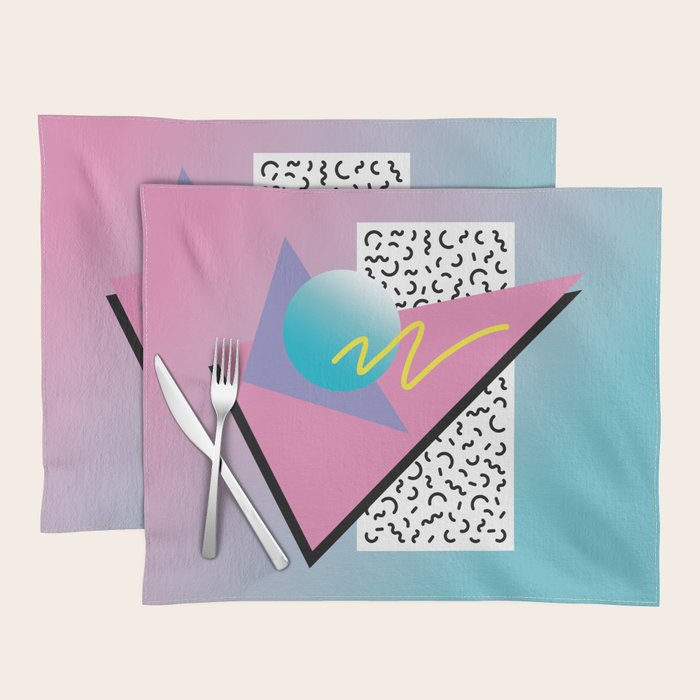 Memphis pattern 91 - 80s / 90s Retro Placemat Gallery Image 1