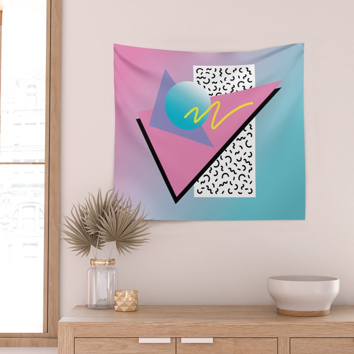 Memphis pattern 91 - 80s / 90s Retro Wall Tapestry Gallery Image 2