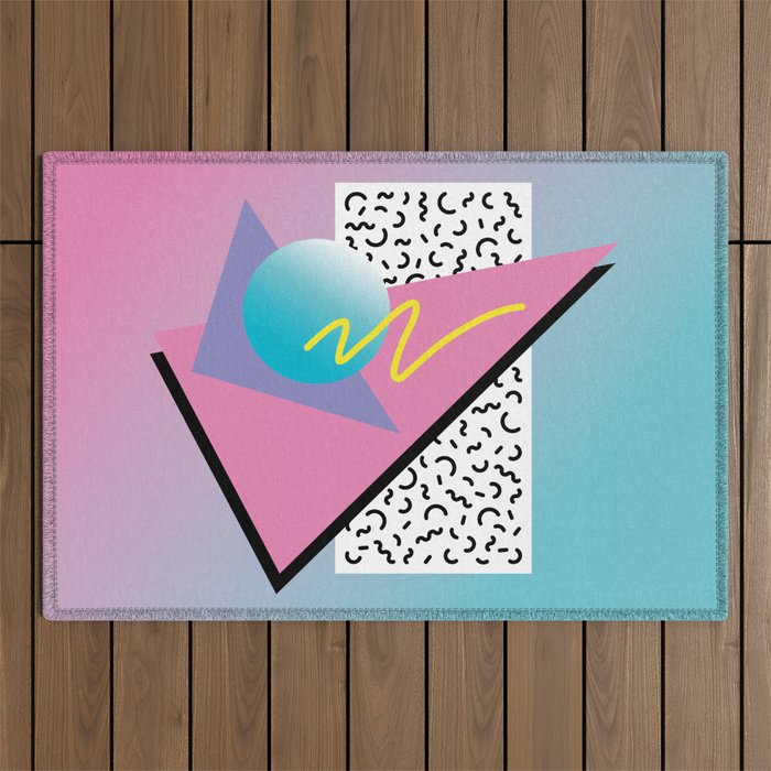 Memphis pattern 91 - 80s / 90s Retro Outdoor Rug Gallery Image 1