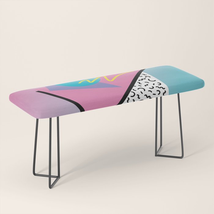 Memphis pattern 91 - 80s / 90s Retro Bench Gallery Image 1