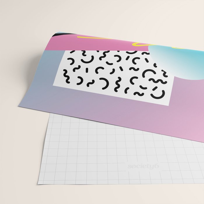 Memphis pattern 91 - 80s / 90s Retro Wrapping Paper Gallery Image 2