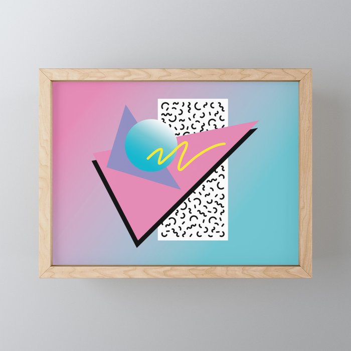 Memphis pattern 91 - 80s / 90s Retro Mini Art Print Gallery Image 1