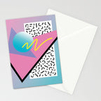 Memphis pattern 91 - 80s / 90s Retro Stationery Card Gallery Image 2