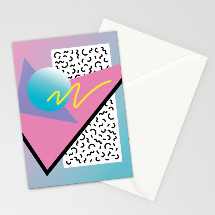 Memphis pattern 91 - 80s / 90s Retro Stationery Card Gallery Image 2