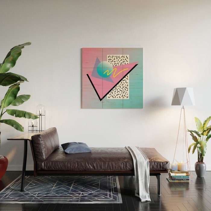 Memphis pattern 91 - 80s / 90s Retro Wood Wall Art Gallery Image 2