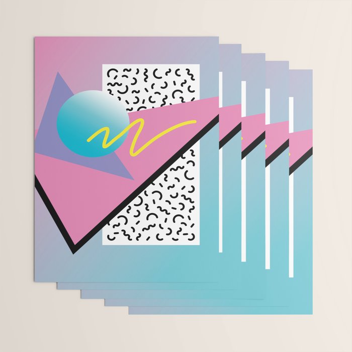 Memphis pattern 91 - 80s / 90s Retro Wrapping Paper Gallery Image 3