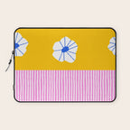 Scattered Flowers and Stripes Laptop Sleeve Gallery Image 1
