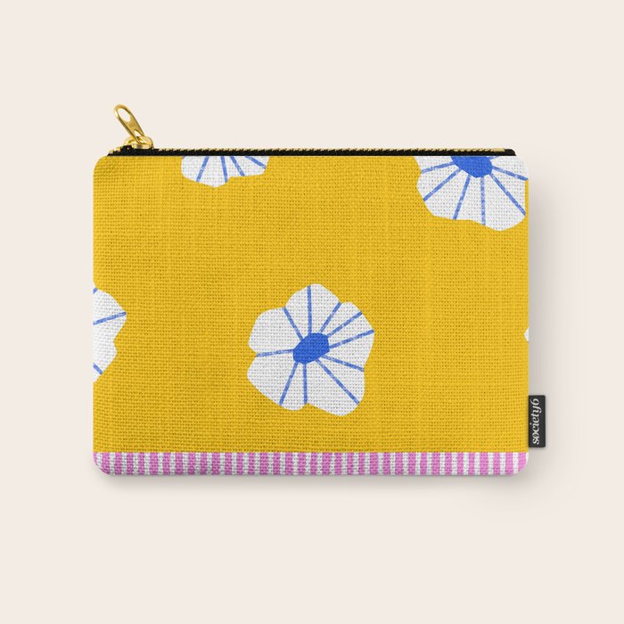 Scattered Flowers and Stripes Carry All Pouch Gallery Image 1