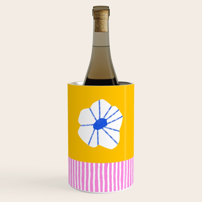 Scattered Flowers and Stripes Wine Chiller Gallery Image 1