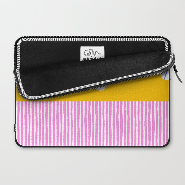 Scattered Flowers and Stripes Laptop Sleeve Gallery Image 2