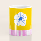 Scattered Flowers and Stripes Coffee Mug Gallery Image 4