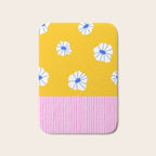 Scattered Flowers and Stripes Bath Mat Gallery Image 1