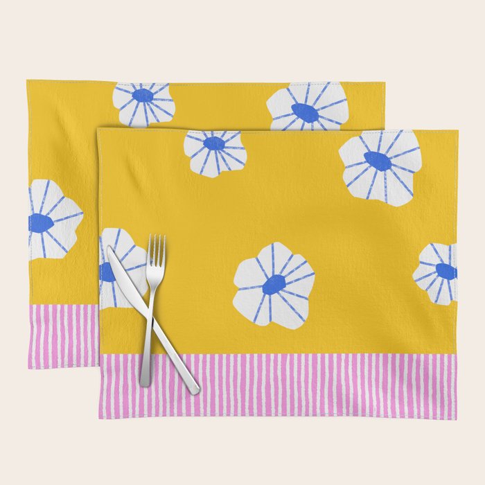 Scattered Flowers and Stripes Placemat Gallery Image 1