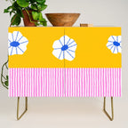 Scattered Flowers and Stripes Credenza Gallery Image 1