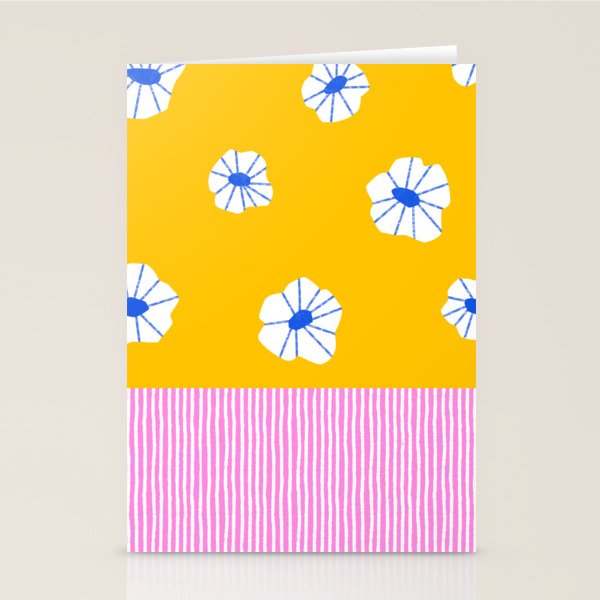 Scattered Flowers and Stripes Stationery Card Gallery Image 2