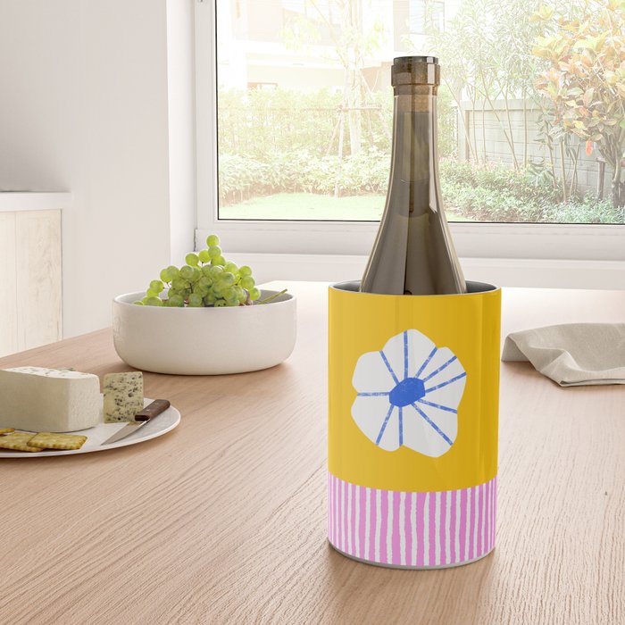 Scattered Flowers and Stripes Wine Chiller Gallery Image 4