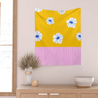 Scattered Flowers and Stripes Wall Tapestry Gallery Image 2