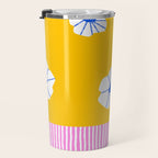 Scattered Flowers and Stripes Travel Mug Gallery Image 3