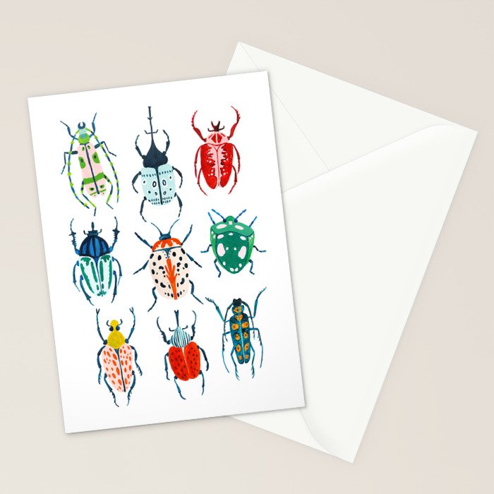 Garden Beetles Stationery Card Gallery Image 2