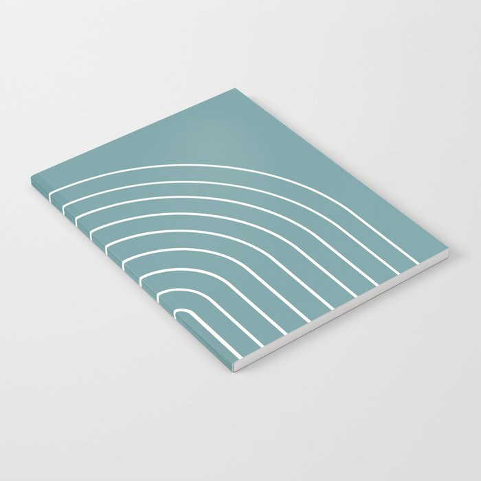 Minimal Arch XXIV Beachy Teal Modern Geometric Lines Notebook Gallery Image 2