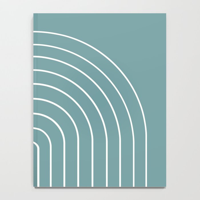 Minimal Arch XXIV Beachy Teal Modern Geometric Lines Notebook Gallery Image 4