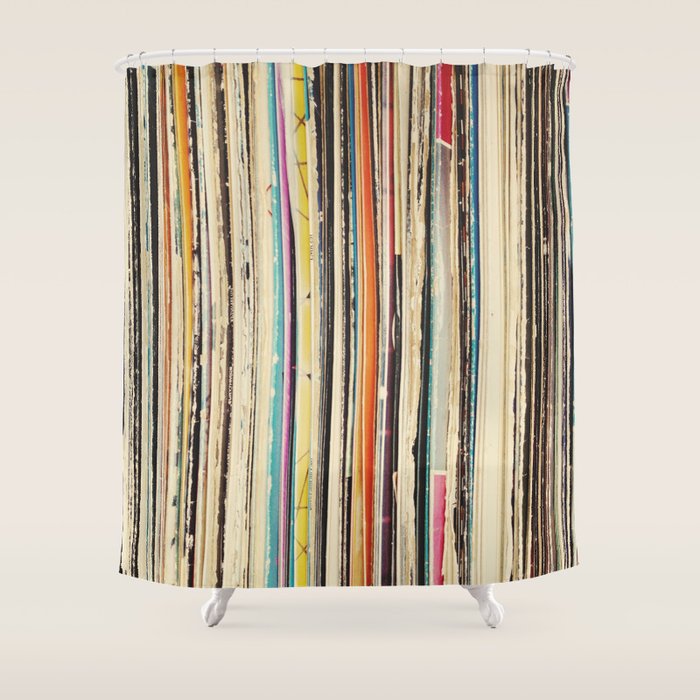 Record Collection Shower Curtain