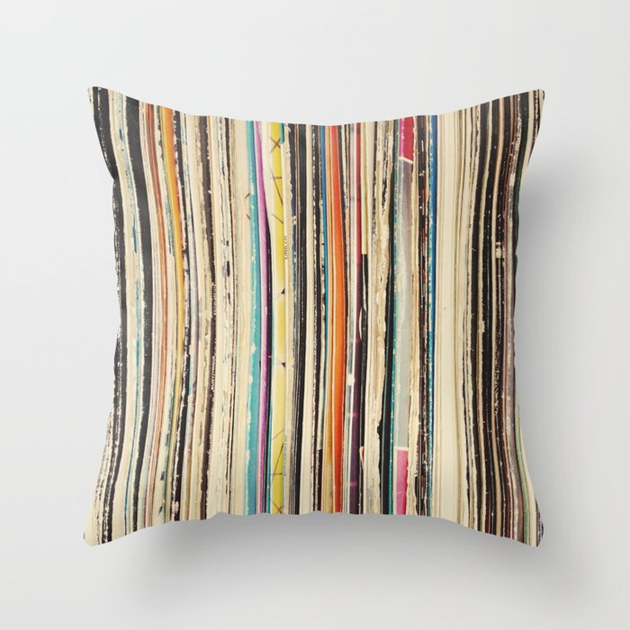 Record Collection Throw Pillow Gallery Image 1
