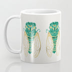 Cicada - Green & Gold Coffee Mug Gallery Image 3