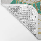 Cicada - Green & Gold Bath Mat Gallery Image 2
