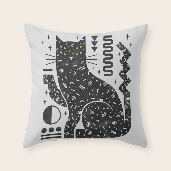 Magic Cat Throw Pillow Gallery Image 1