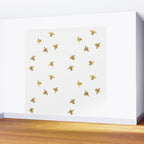 Gold Glitter Bees Pattern Wall Mural Gallery Image 2