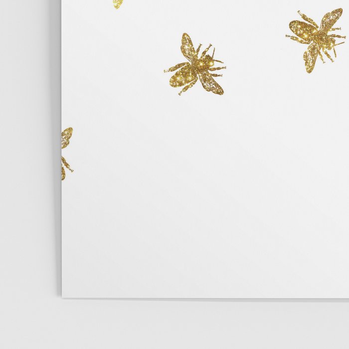 Gold Glitter Bees Pattern Poster Gallery Image 3