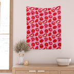 Fruity & Flirty Pattern on Light Pink Wall Tapestry Gallery Image 2