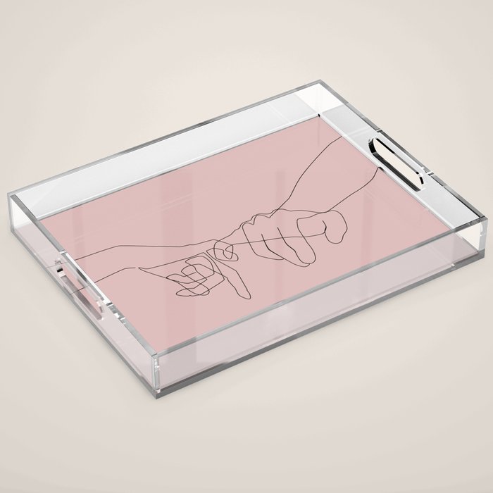 Blush Pinky Acrylic Tray Gallery Image 1
