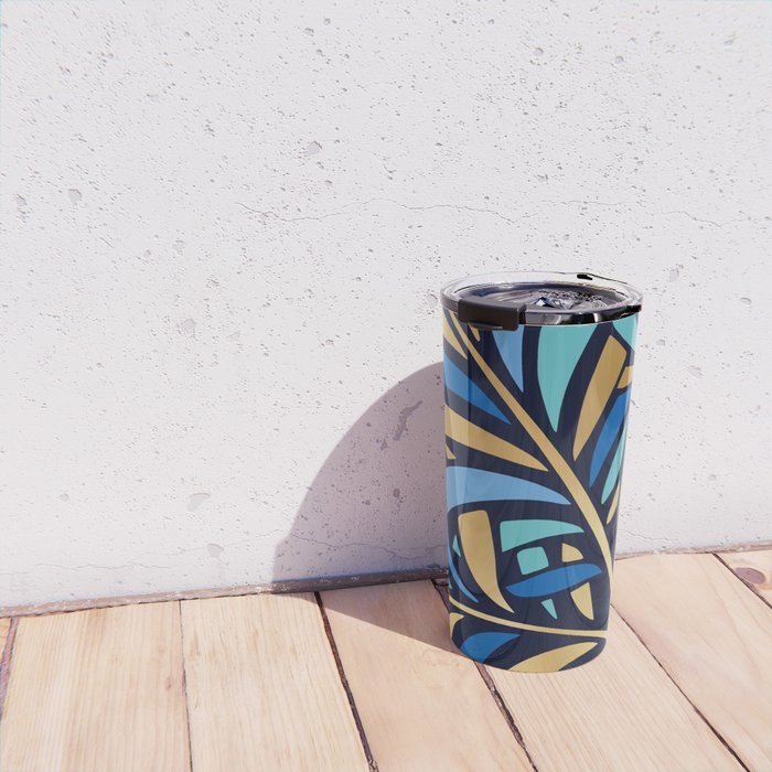 Decorative Floral Leaf Travel Mug Gallery Image 4
