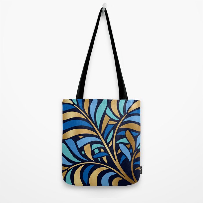 Decorative Floral Leaf Tote Bag Gallery Image 2