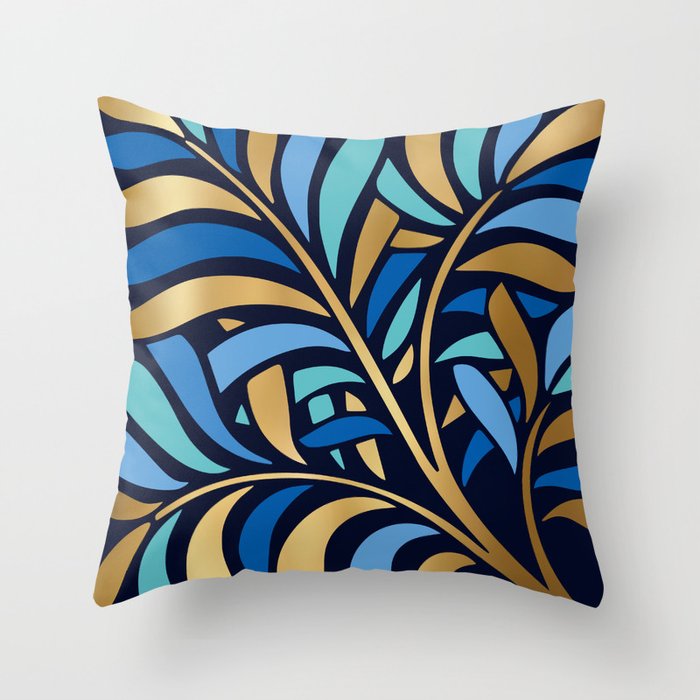 Decorative Floral Leaf Throw Pillow Gallery Image 6