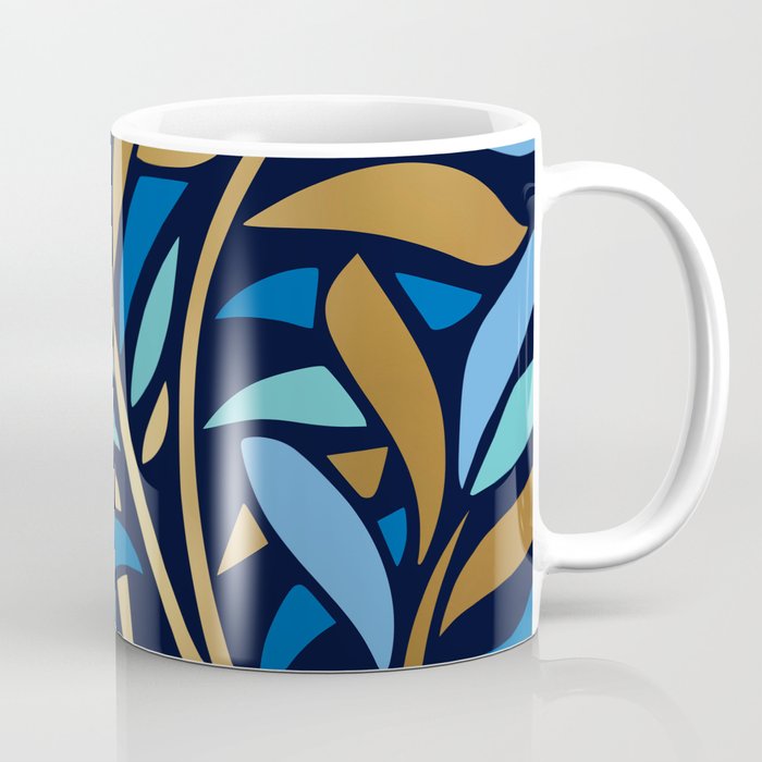 Decorative Floral Leaf Coffee Mug Gallery Image 1