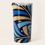 Decorative Floral Leaf Travel Mug Gallery Image 3