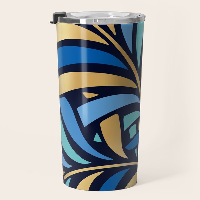 Decorative Floral Leaf Travel Mug Gallery Image 3