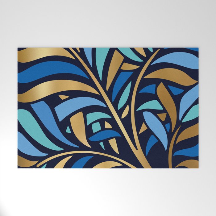 Decorative Floral Leaf Welcome Mat Gallery Image 1